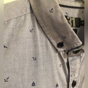 Le 31 Simons Nautical Button Down Shirt - size Medium
